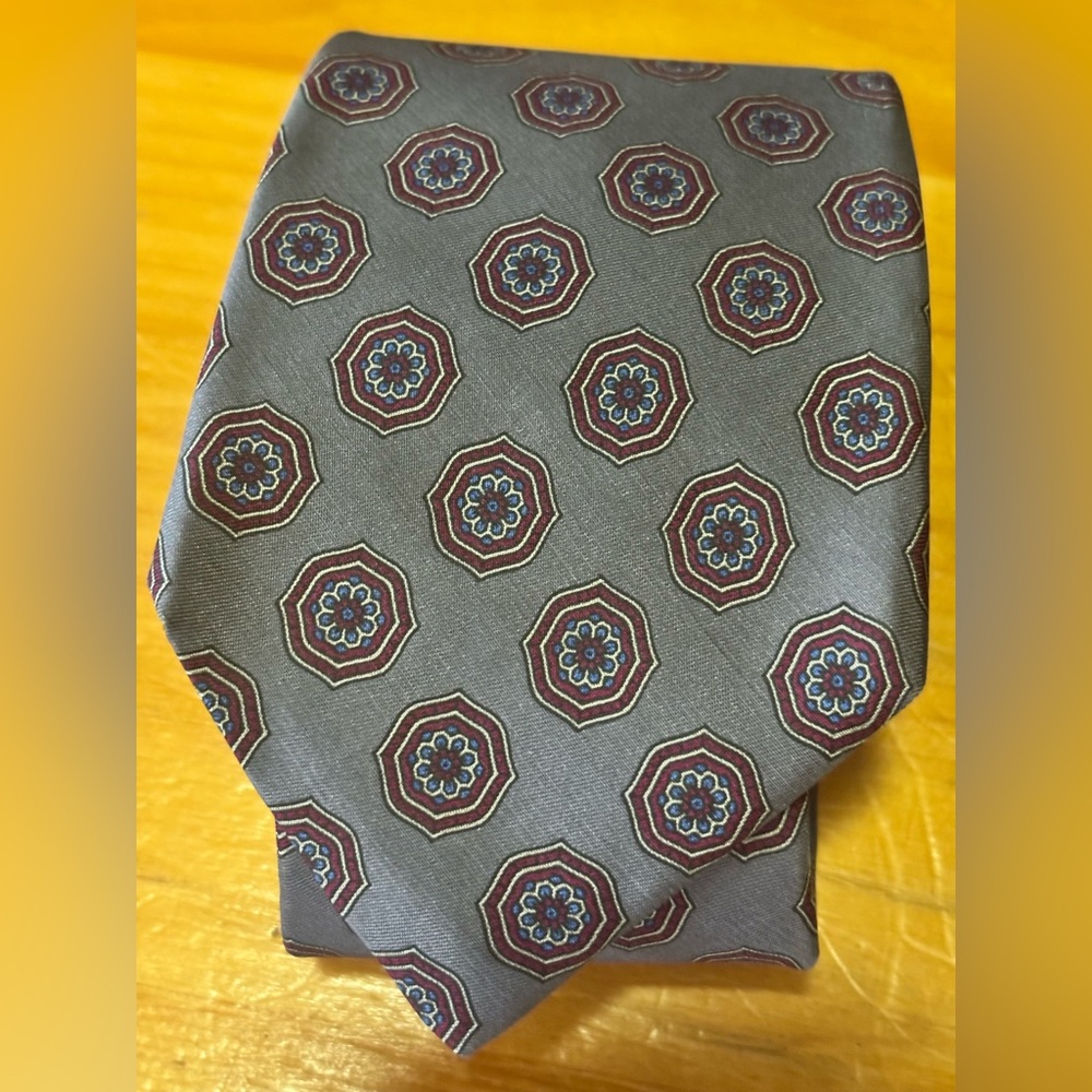 Briar Gray Patterned Men's Silk Tie